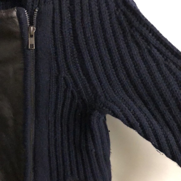 Madewell Merino Wool & Leather Moto Style Sweater - Picture 7 of 11